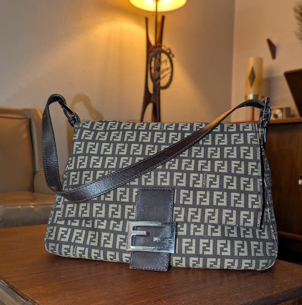 Fendi Vintage Y2K Zucchino Mama Baguette
